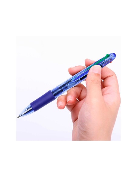 BOLIGRAFO Q-CON 4 EN 1 TINTA 4 COLORES RETRACTIL CON SUJECION CAUCHO
