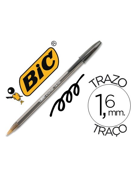 BOLIGRAFO BIC CRISTAL X-LARGE TINTA NEGRO 1,6 MM