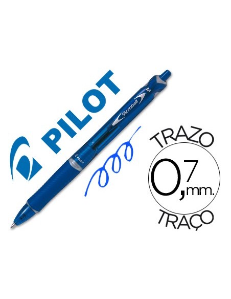 BOLIGRAFO PILOT ACROBALL AZUL TINTA ACEITE PUNTA BOLA 1,0MM RETR.