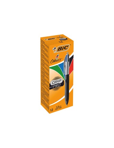 BOLIGRAFO BIC CUATRO COL.C/GRIP COLORE NEGRO PUNTA 1,3 MM