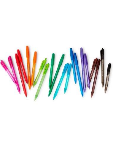 BOLIGRAFO PAPER MATE INKJOY 100 PUNTA MEDIA TRAZO 1MM AZUL