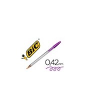 BOLIGRAFO BIC CRISTAL LARGE FASHION MORADO PUNTA 1,6 MM 2