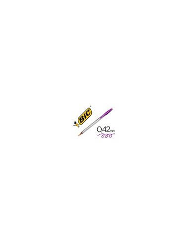 BOLIGRAFO BIC CRISTAL LARGE FASHION MORADO PUNTA 1,6 MM