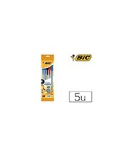 BOLIGRAFO BIC CRISTAL MEDIUM BOLSA 5U. SURT.2 AZ /1 NG./1 RJ /1 VE 2