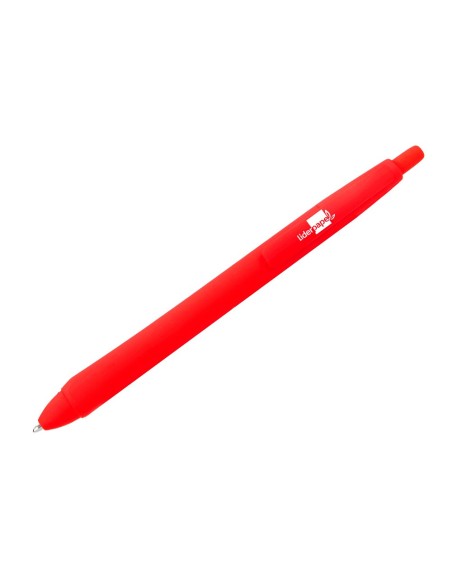 BOLIGRAFO LIDERPAPEL GUMMY TOUCH RETRACTIL 1.0 MM TINTA ROJA