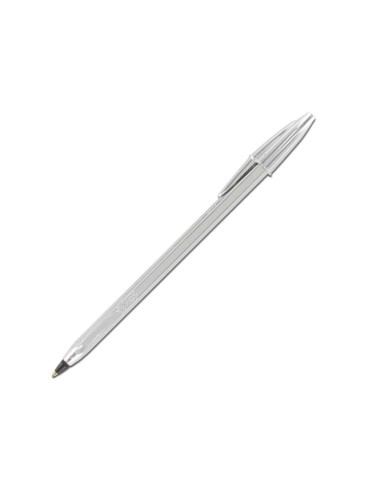 BOLIGRAFO BIC CRISTAL CELEBRATION PLATA TINTA NEGRA UNIDAD 921339