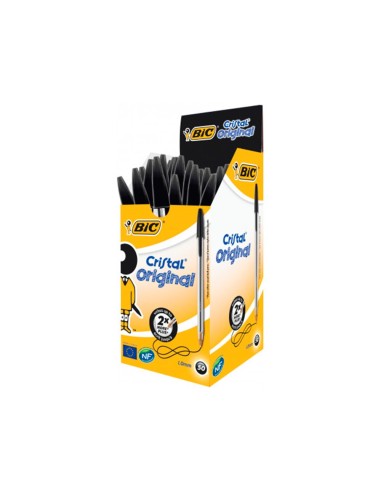 BOLIGRAFO BIC CRISTAL NEGRO UD.