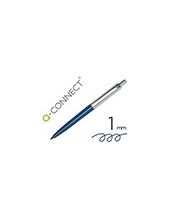 BOLIGRAFO Q-CON.COMP. METALICO RETRACTIL CLIP AZ. 1MM 2