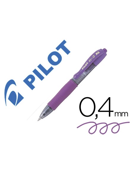 BOLIGRAFO PILOT G-2 VIO.TINTA GEL RETRACTIL SUJECION CAUCHO