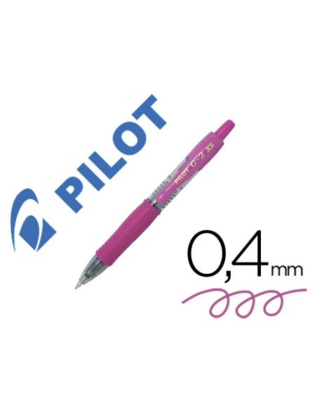 BOLIGRAFO PILOT G-2 ROSA TINTA GEL RETRACTIL SUJECION CAUCHO