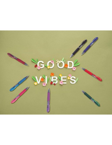 BOLIGRAFO PILOT G-2 PIXIE ROSA TINTA GEL RETRACTIL SUJECION CAUCHO