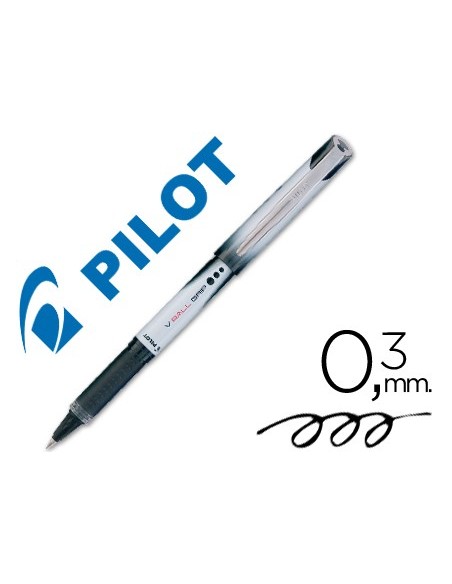 ROTULADOR PILOT ROLLER V-BALL GRIP NEGRO 05 MM
