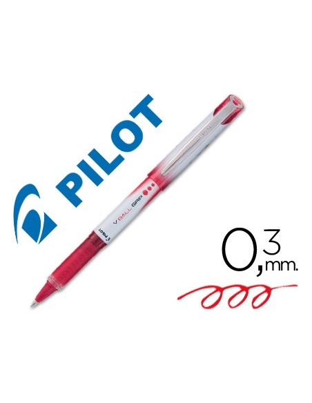 ROTULADOR PILOT ROLLER V-BALL GRIP ROJO 05 MM
