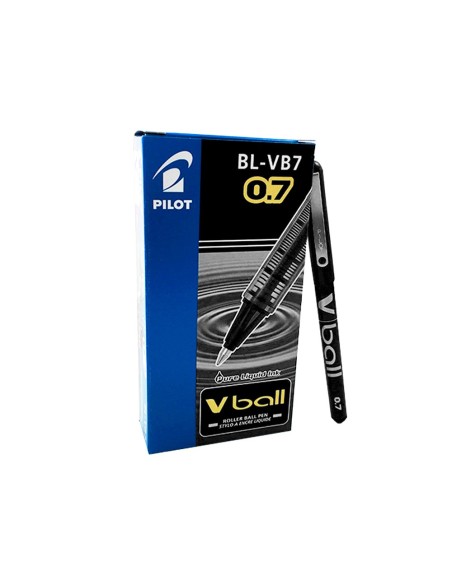 ROTULADOR PILOT ROLLER V-BALL NEGRO 0.7 MM