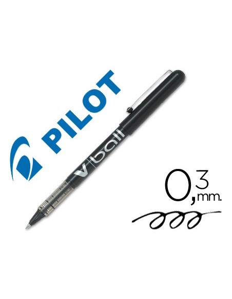 ROTULADOR PILOT ROLLER V-BALL NEGRO 0.5 MM