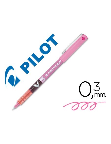 ROTULADOR PILOT PUNTA AGUJA V-5 ROSA 0.5 MM