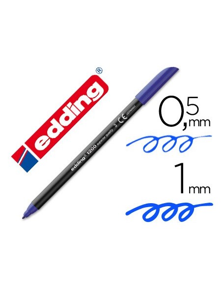 ROTULADOR EDDING PUNTA FIBRA 1200 AZUL N.3 PUNTA RED.0.5 MM