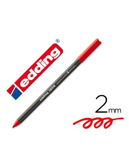 ROTULADOR EDDING PUNTA FIBRA 1300 ROJO PUNTA RED.0.5 MM