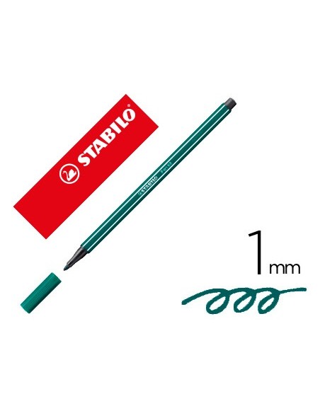 ROTULADOR STABILO ACUARELABLE PEN 68 AZUL VERDOSO 1 MM