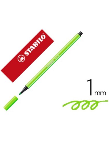 ROTULADOR STABILO ACUARELABLE PEN 68 VERDE PRADO 1 MM