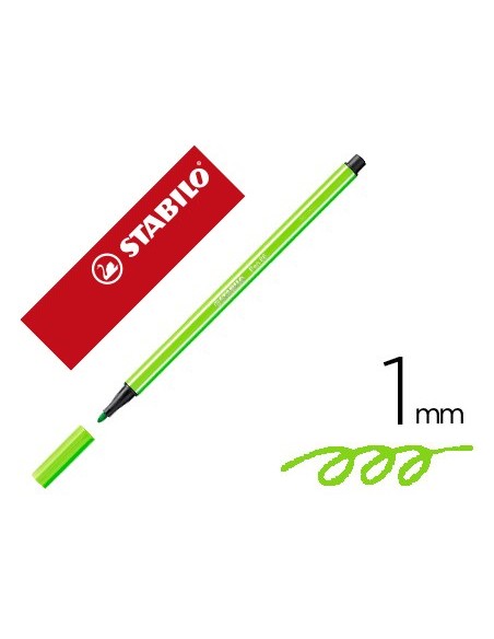 ROTULADOR STABILO ACUARELABLE PEN 68 VERDE PRADO 1 MM