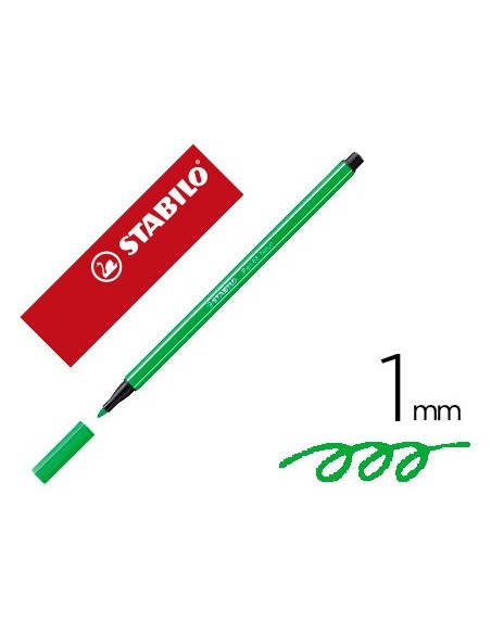 ROTULADOR STABILO ACUARELABLE PEN 68 VERDE NEON 1 MM
