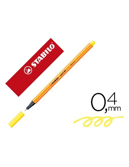 ROTULADOR STABILO PUNTA FIBRA POINT 88 AMARILLO LIMON 0,4 MM
