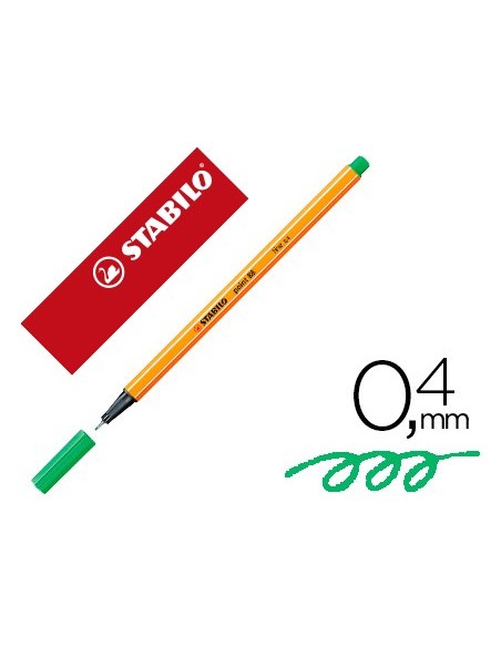 ROTULADOR STABILO PUNTA FIBRA POINT 88 ESMERALDA CLARO 0,4 MM