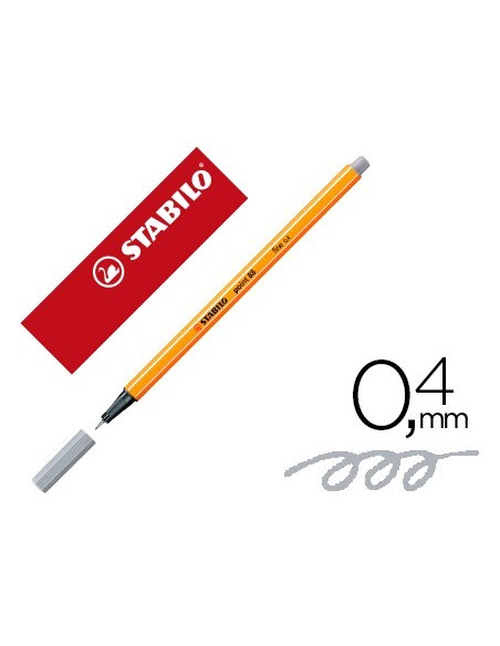 ROTULADOR STABILO PUNTA FIBRA POINT 88 GRIS AZULADO CLARO 0,4 MM