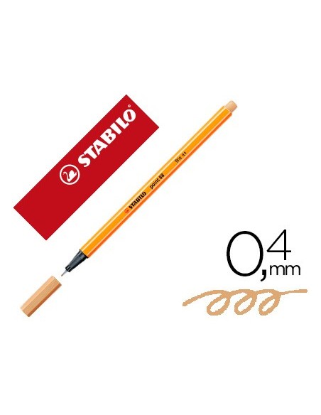 ROTULADOR STABILO PUNTA FIBRA POINT 88 OCRE 0,4 MM