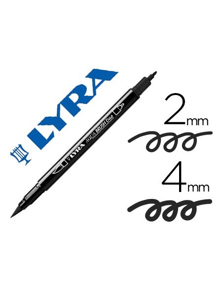 ROTULADOR LYRA AQUA BRUSH ACUARELABLE DOBLE FINA PINCEL NG.