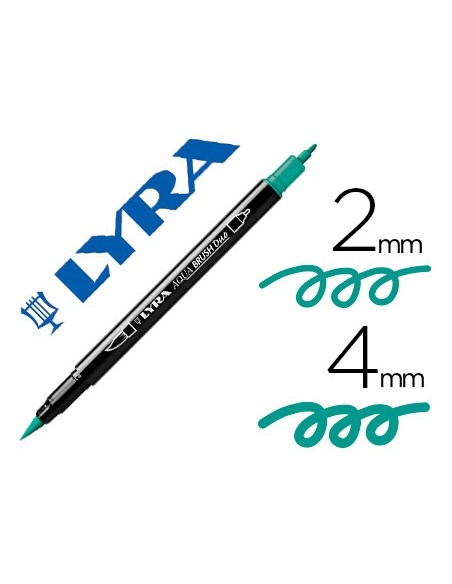 ROTULADOR LYRA AQUA BRUSH ACUARELABLE DOBLE FINA PINCEL VE. NOCHE