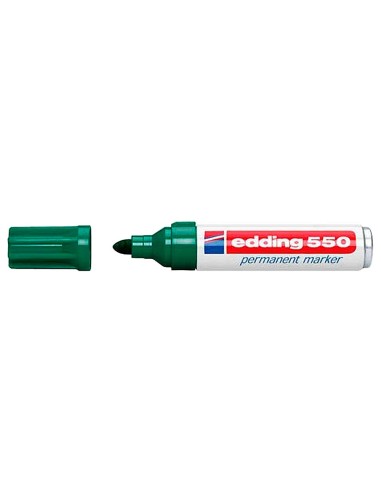ROTULADOR EDDING PUNTA FIBRA PERM.550 VERDE  N.4 PUNTA RED.