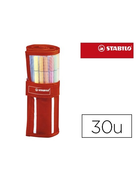 ROTULADOR STABILO PUNTA FIBRA PEN 68 ESTUCHE ROLLERSET 30 SURT.
