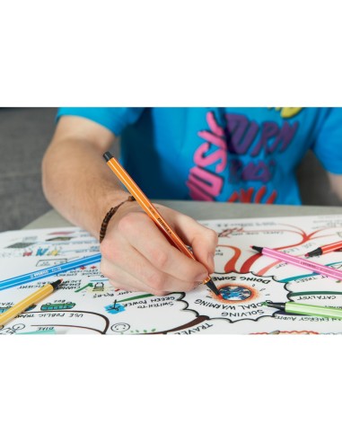 ROTULADOR STABILO PUNTA FIBRA PEN 68 ESTUCHE ROLLERSET 30 SURT.