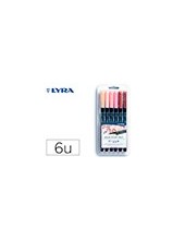 ROTULADOR LYRA AQUA BRUSH ACUARELABLE DOBLE PIEL 6 UD.SURT. 2