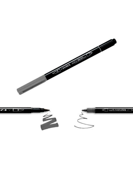 ROTULADOR LYRA AQUA BRUSH ACUARELABLE DOBLE TONOS GRISES 6 UD.SURT