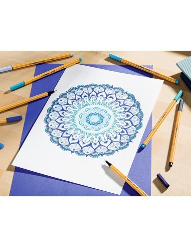 ROTULADOR STABILO FIBRA POINT 88 ART  ROLLERSET 25 UD.SURT.