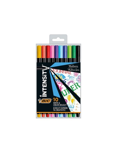 ROTULADOR BIC INTENSITY FINE FIBRA 0,4MM 10 UD.SURT.