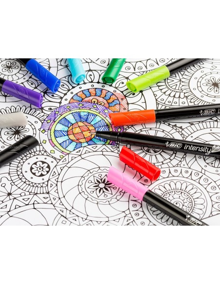 ROTULADOR BIC INTENSITY FINE FIBRA 0,4MM 10 UD.SURT.