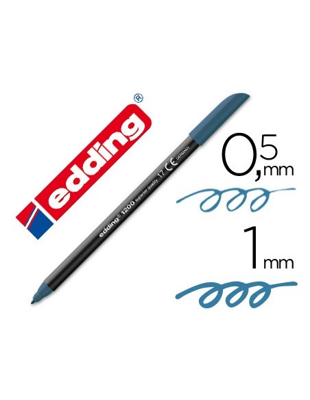 ROTULADOR EDDING PUNTA FIBRA 1200 AZUL ACERO N.17 PUNTA RED.0.5 MM