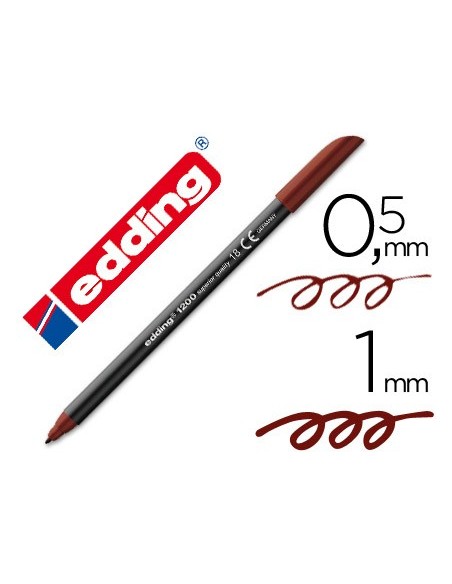 ROTULADOR EDDING PUNTA FIBRA 1200 MARRON OSCURO N. 18 PUNTA RED.0.5 M