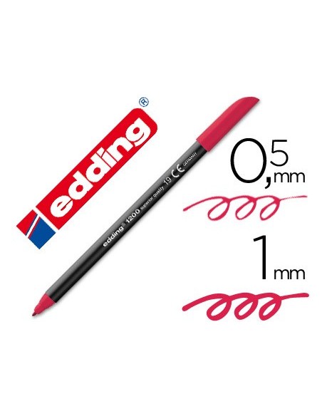 ROTULADOR EDDING PUNTA FIBRA 1200 CARMIN N. 19 PUNTA RED.0.5 MM
