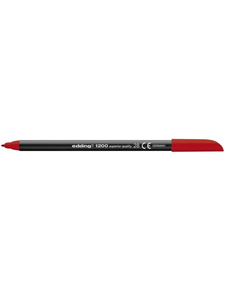 ROTULADOR EDDING PUNTA FIBRA 1200 ROJO INGLES N.28 PUNTA RED.0.5 MM