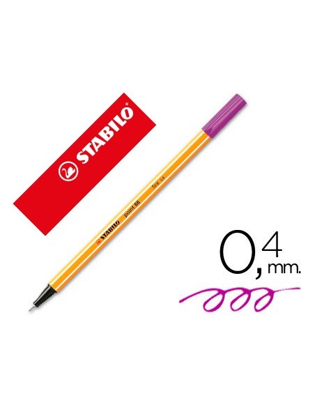 ROTULADOR STABILO PUNTA FIBRA POINT 88 VIOLETA 0,4 MM