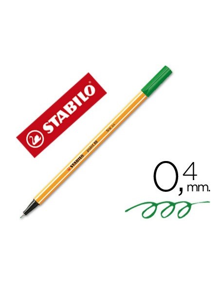ROTULADOR STABILO PUNTA FIBRA POINT 88 VER HOJA 0,4 MM