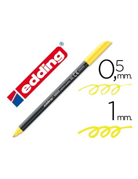 ROTULADOR EDDING PUNTA FIBRA 1200 AMARILLO NEON N.65 PUNTA FIBRA 0,4