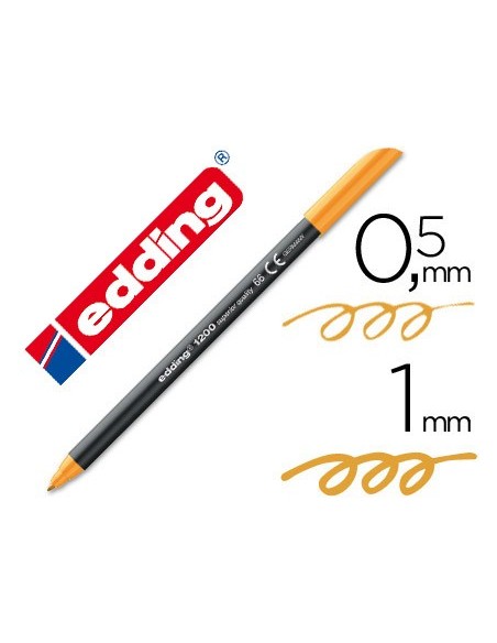 ROTULADOR EDDING PUNTA FIBRA 1200 NARANJA NEON N.66 PUNTA FIBRA 0,5 M