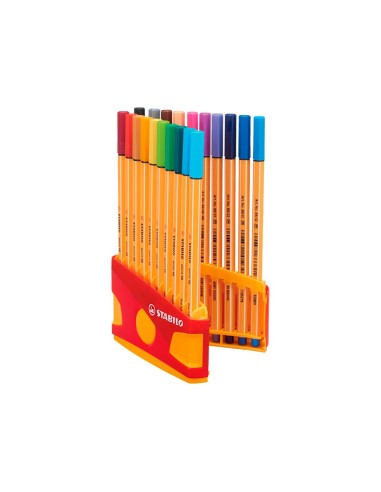 ROTULADOR STABILO PUNTA FIBRA POINT 88 COLOR ESTUCHE 20 ROTULADORES
